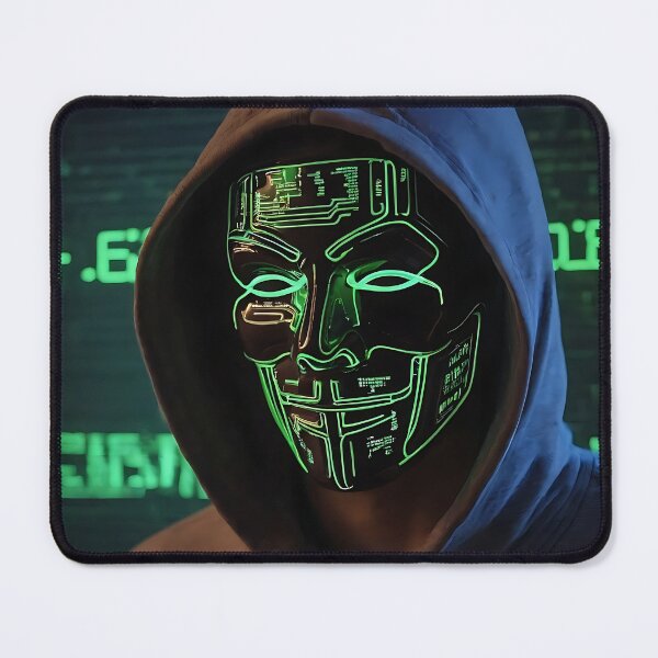 Item preview, Neon Glow Anonymous Hacker designed and sold by TeezyDezignes.