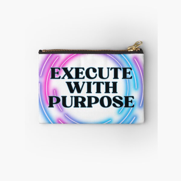 Aperçu de l'œuvre Art d'action stratégique | Exécuter avec détermination | Cadeau de leadership néon créée et vendue par TextMuse.