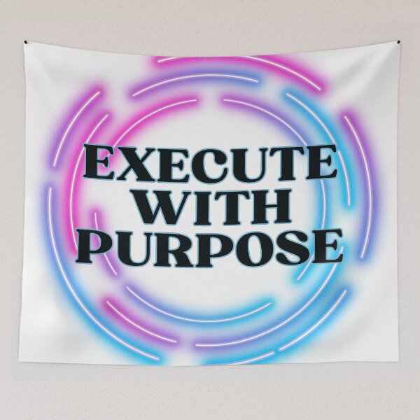 Item preview, Strategic Action Art | Execute With Purpose | Neon Leadership Gift designed and sold by TextMuse.