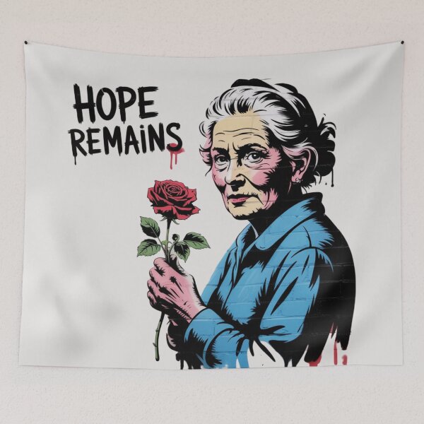 Item preview, Banksy Style Graffiti - Hope remains designed and sold by 123ks.