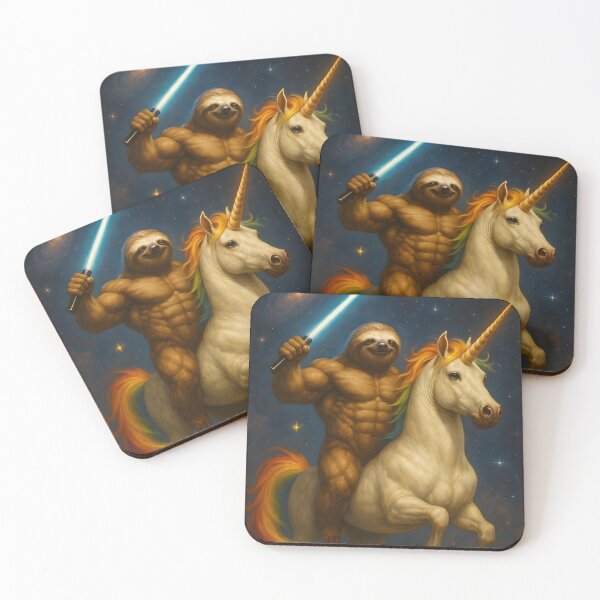 Item preview, Majestic Sloth on a Unicorn designed and sold by Charisma Enigma.