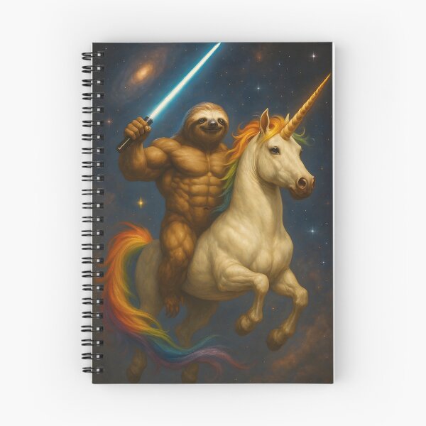 Item preview, Majestic Sloth on a Unicorn designed and sold by Charisma Enigma.