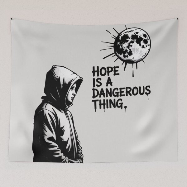 Item preview, Banksy Style Graffiti - Hope is a dangerous thing designed and sold by 123ks.