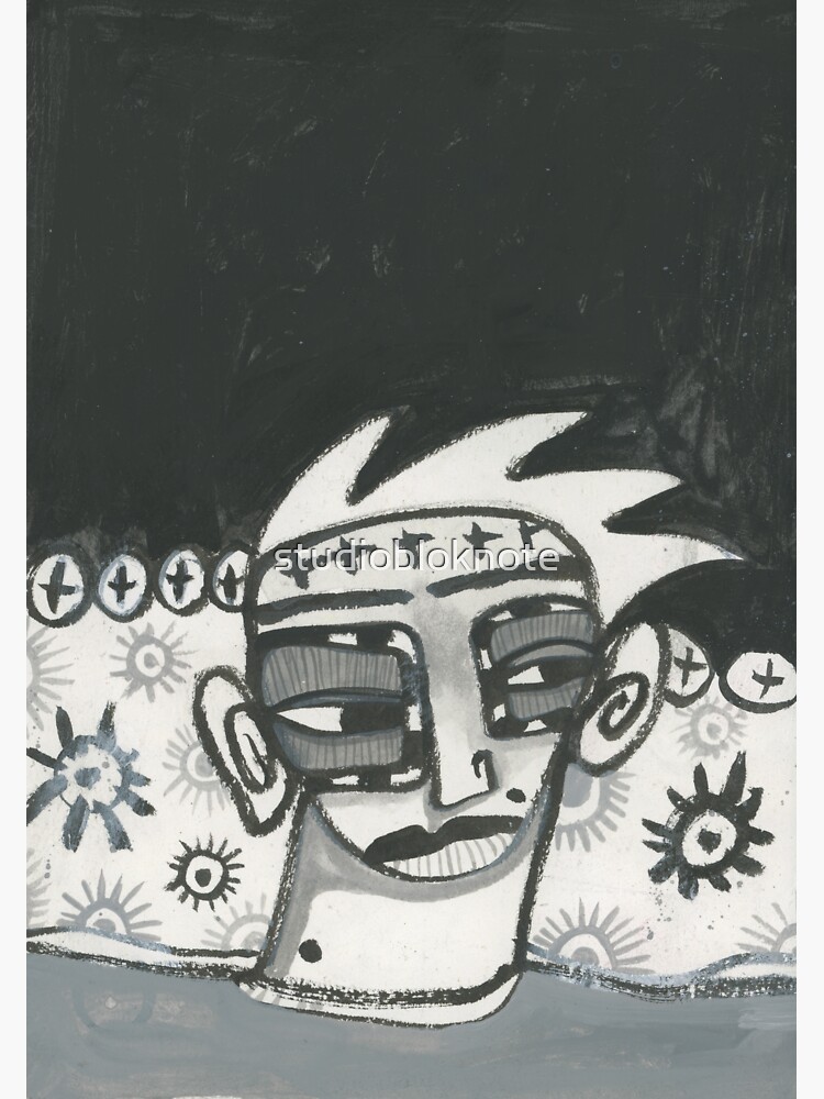Thumbnail 3 of 3, Sticker, Black and White Rebel designed and sold by studiobloknote.