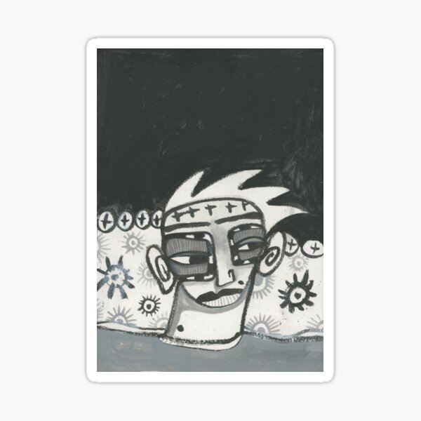 Black and White Rebel Sticker