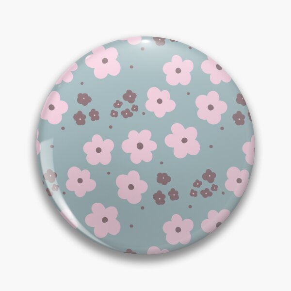 Item preview, Ditsy flowers in pink and brown designed and sold by LilyandLime.