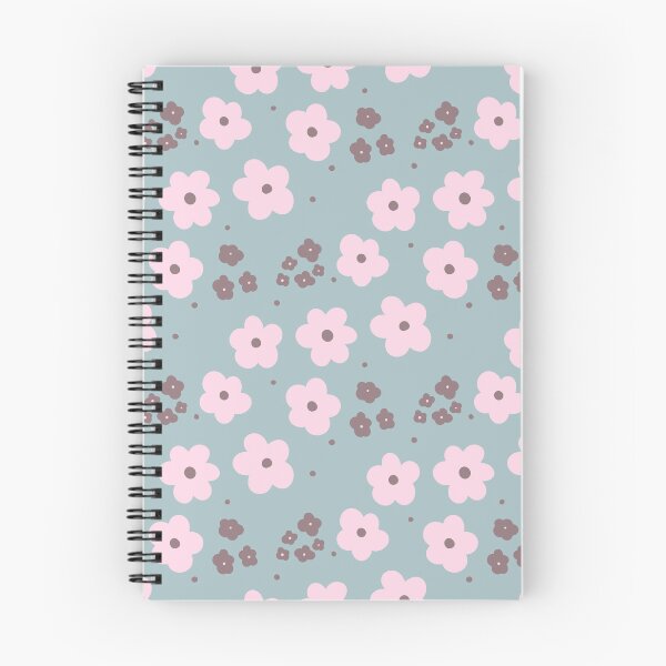 Item preview, Ditsy flowers in pink and brown designed and sold by LilyandLime.