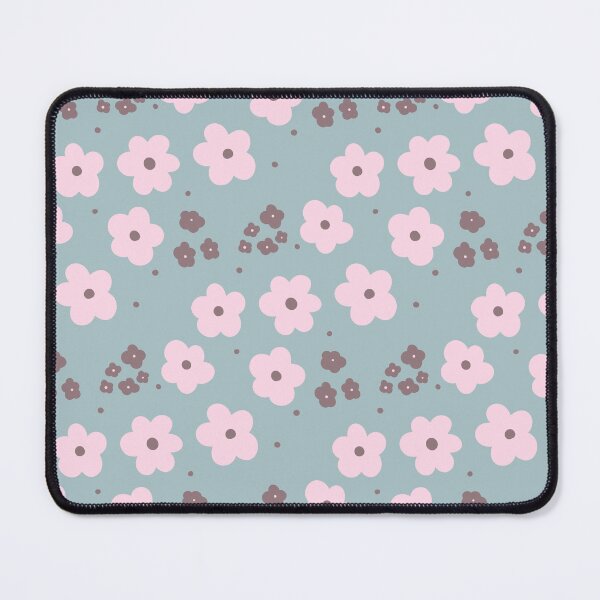 Item preview, Ditsy flowers in pink and brown designed and sold by LilyandLime.