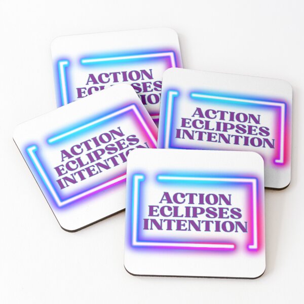 Item preview, Implementation Art | Action Eclipses Intention | Neon Results Gift designed and sold by TextMuse.