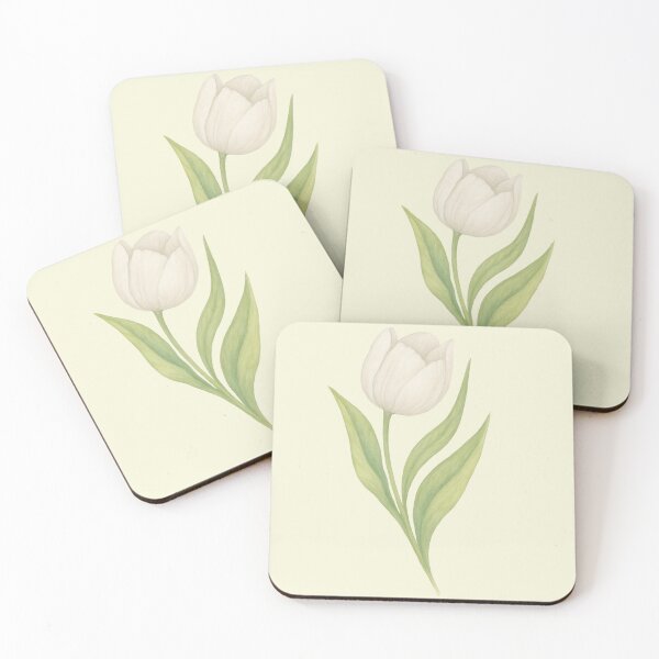 Item preview, White Watercolor Tulip – Purity and Subtlety in Nature designed and sold by Aakame.