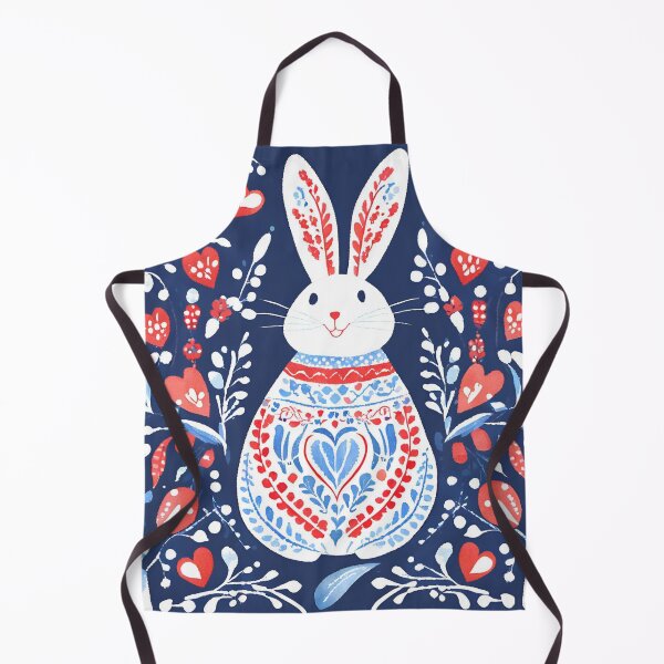 Item preview, Folk Art Bunny – Scandinavian Style Rabbit Illustration designed and sold by Gioia-JJ.