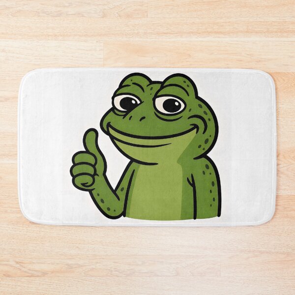 Item preview, Happy Cartoon Frog Giving Thumbs Up – Positive Mascot Character designed and sold by Amr Siam.