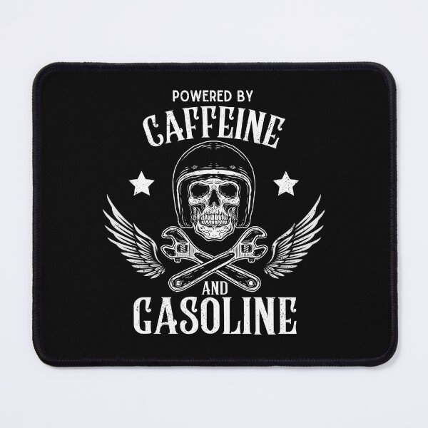 Item preview, Retro Powered By Caffeine And Gasoline Vintage Car Mechanic Biker designed and sold by macciodesigns.
