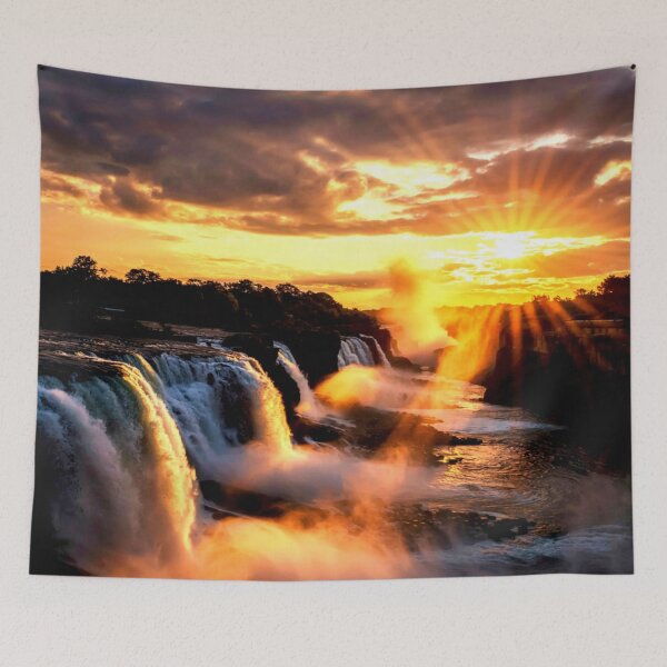 Item preview, Golden Cascade: Nature's Twilight Symphony designed and sold by Exodoi.