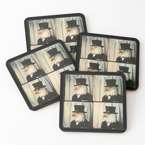 Item preview, Victorian Eagle Gentleman – Vintage Photobooth Animal Portrait designed and sold by RockFireMerch.