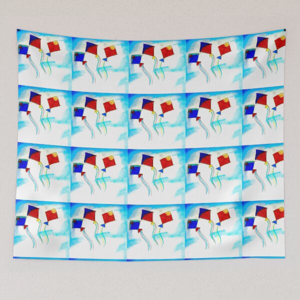 Item preview, beautiful kite scenery drawing designed and sold by NivyasArtistry.