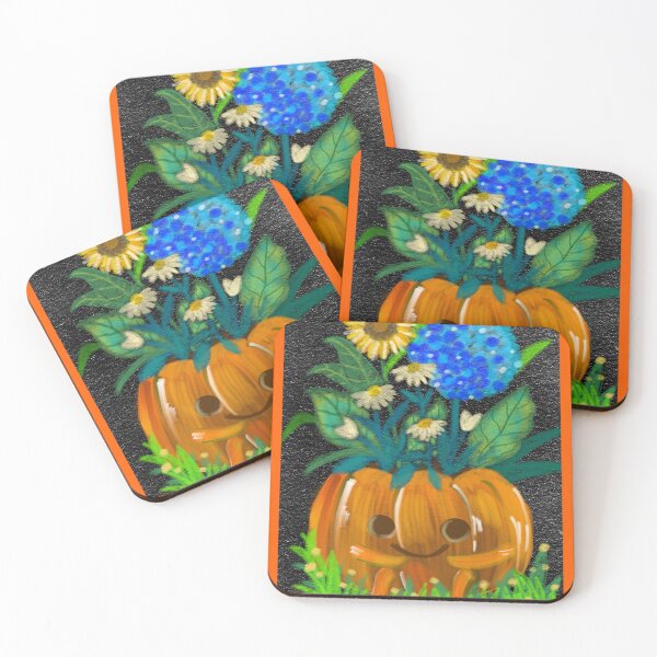 Item preview, Halloween Cute Pumpkin with Flowers designed and sold by Hellomidnight.
