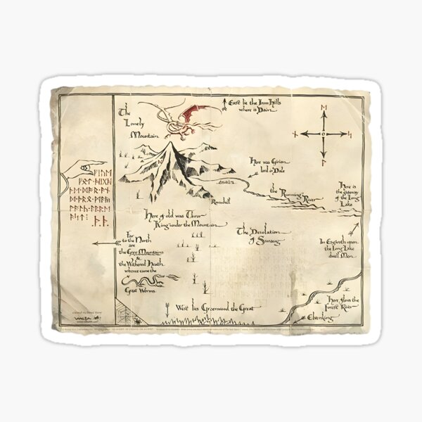 Item preview, Thorin's Map (Hobbit Map) designed and sold by ImagineThreads.