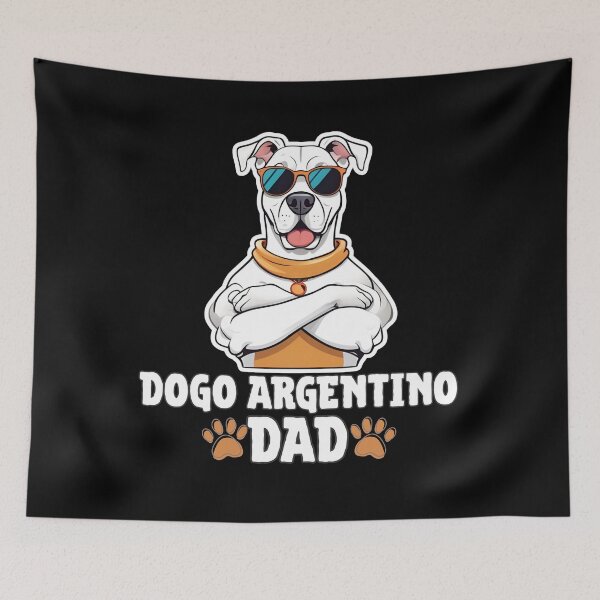 Aperçu de l'œuvre Papa Dogo Argentino – Loyal, fort et intrépide créée et vendue par GoodyPaws.