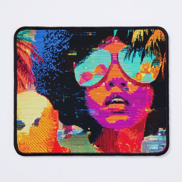 Item preview, Retro Futuristic Afro Girl with Parrots, Skulls, and Neon Vibes designed and sold by Moss and Moon Studio.