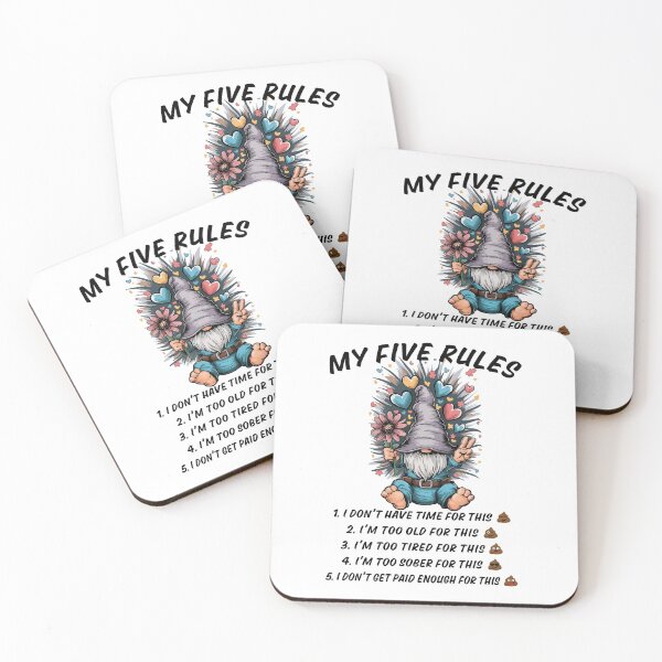 Item preview, 5 rules of a funny gnome  designed and sold by HandicraftArt.