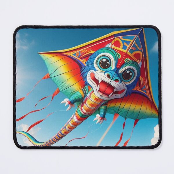 Item preview, Colorful 80s-Style Kite with Dragon Motif – Retro AI Artwork for Kids, Vintage Fashion & Accessories designed and sold by knalpot-design.