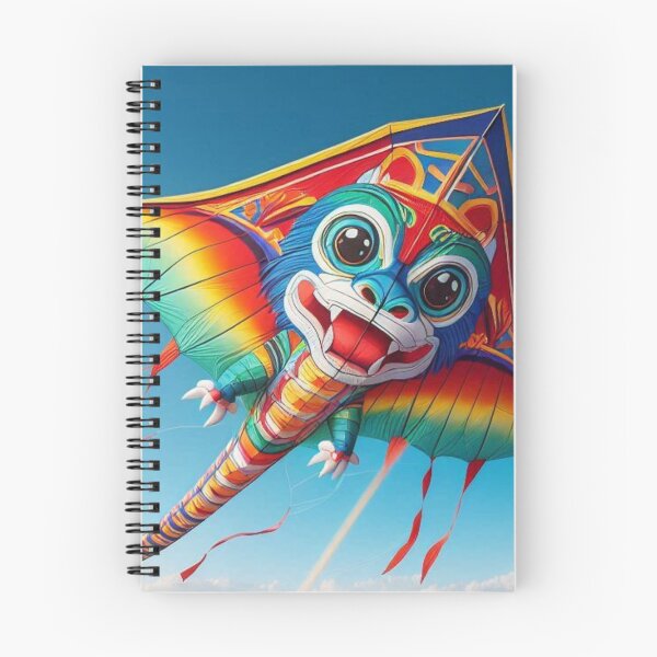 Item preview, Colorful 80s-Style Kite with Dragon Motif – Retro AI Artwork for Kids, Vintage Fashion & Accessories designed and sold by knalpot-design.