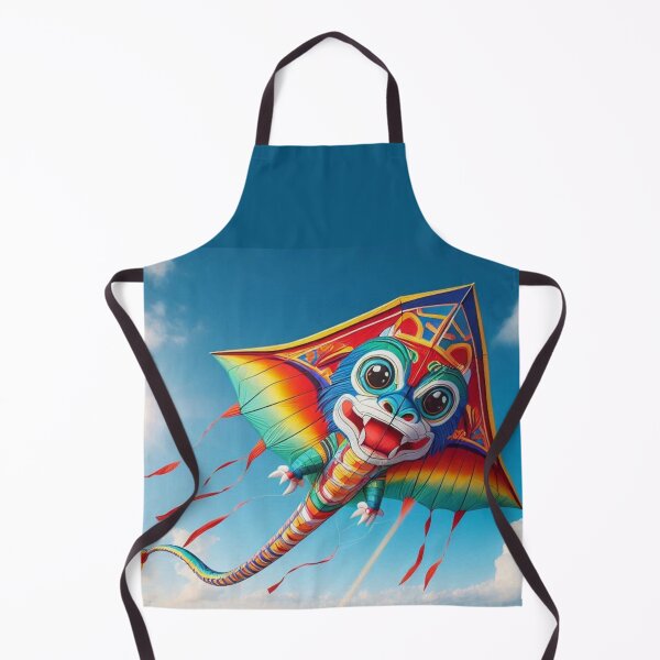 Item preview, Colorful 80s-Style Kite with Dragon Motif – Retro AI Artwork for Kids, Vintage Fashion & Accessories designed and sold by knalpot-design.