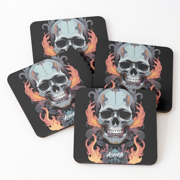 Item preview, Floral Fire Skull designed and sold by Aishika.