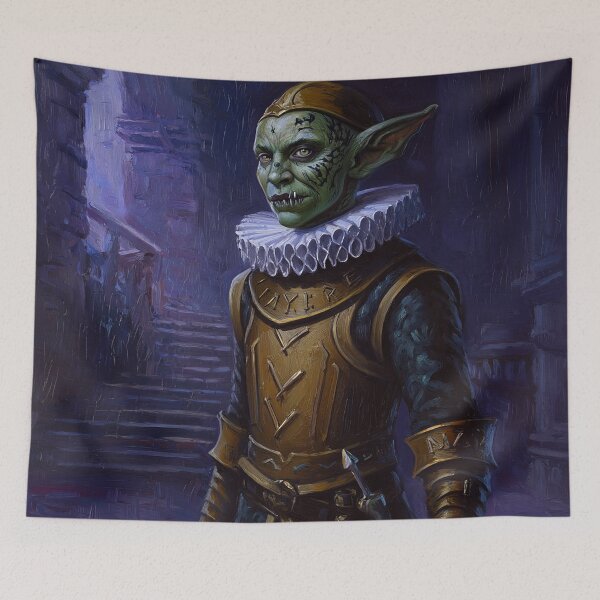 Item preview,  Fantasy RPG style Orc warrior knight illustration painting art designed and sold by Vintage Designs +.