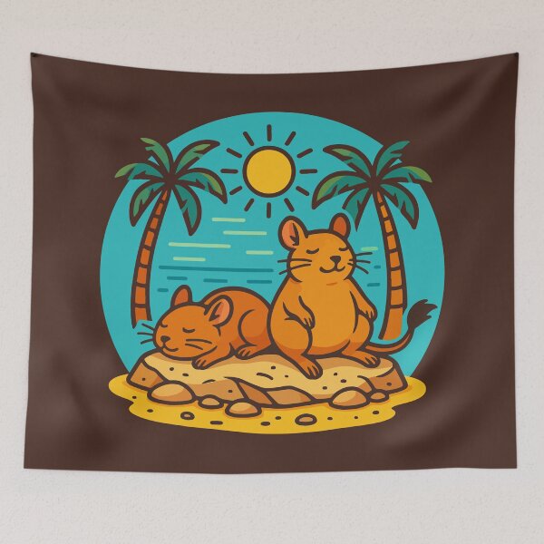 Item preview, Sunbathing degus designed and sold by RatArt Designs.