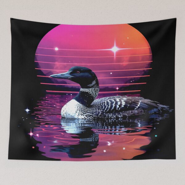 Item preview, Synthwave Loon: Cosmic Waters at Dusk designed and sold by Exodoi.