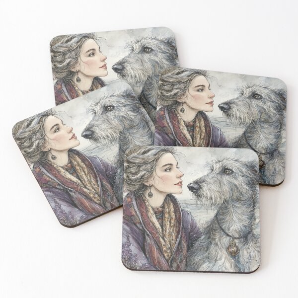 Item preview, Scottish deerhound and her lady designed and sold by aghnadarragh.