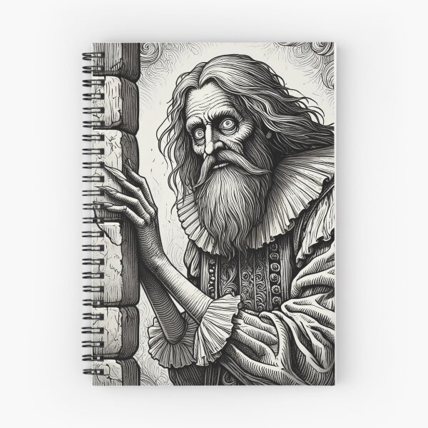 Item preview, An old, creepy man from the middle ages standing staring at you designed and sold by Vintage Designs +.