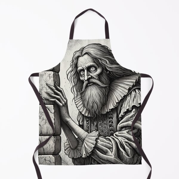 Item preview, An old, creepy man from the middle ages standing staring at you designed and sold by Vintage Designs +.
