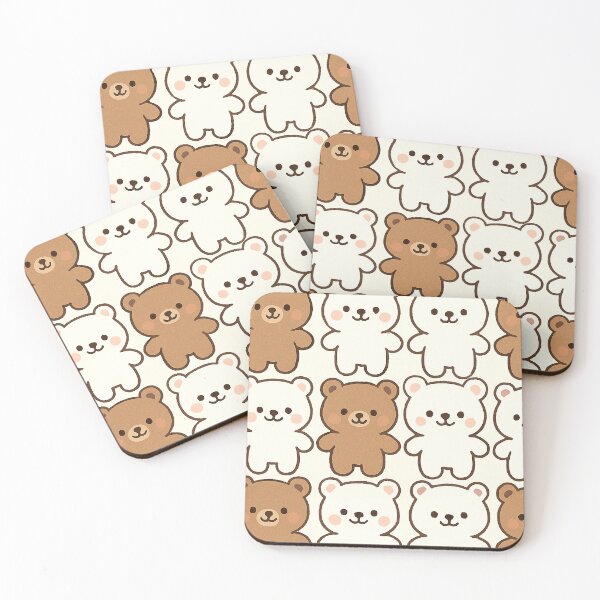 Item preview, Happy Cute White And Brown Bears designed and sold by YnMstudio25.