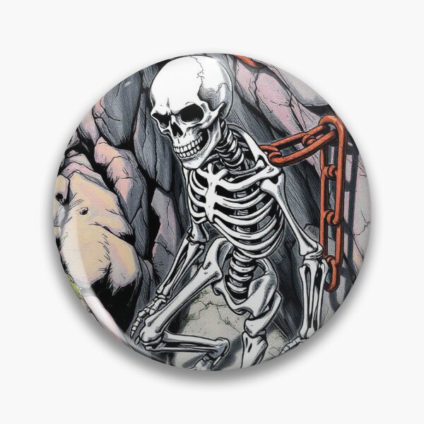 Item preview, Lonely skeleton on a rock designed and sold by Vintage Designs +.
