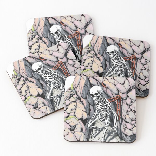 Item preview, Lonely skeleton on a rock designed and sold by Vintage Designs +.