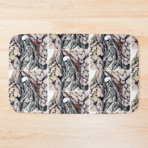 Item preview, Lonely skeleton on a rock designed and sold by Vintage Designs +.