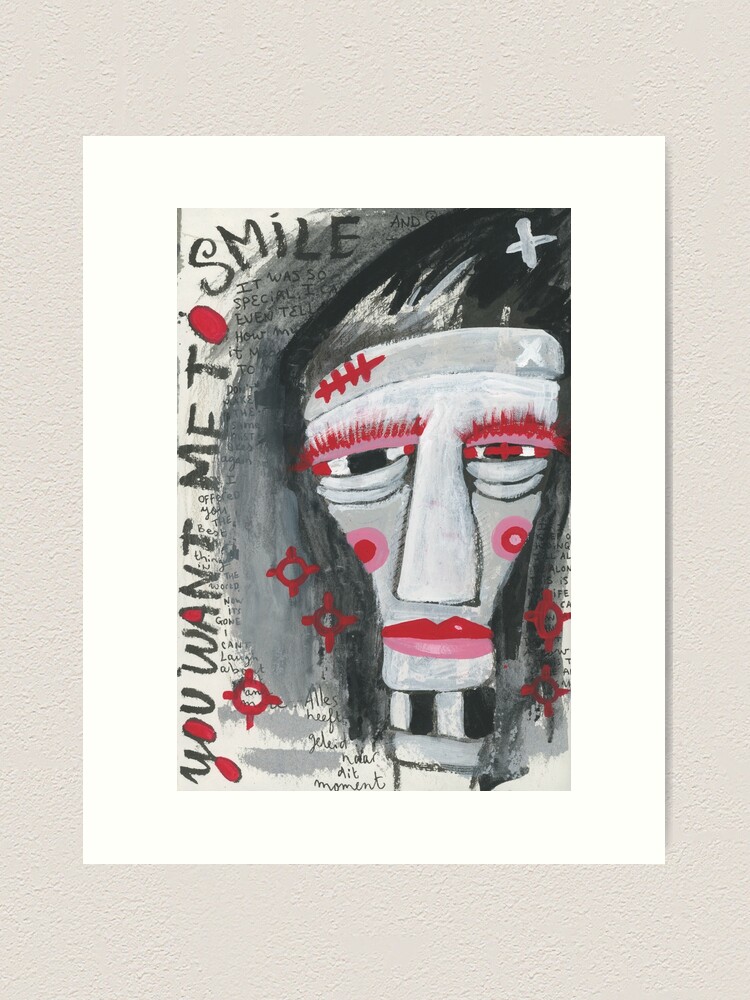 Thumbnail 1 of 3, Art Print, You Want Me To Smile designed and sold by studiobloknote.