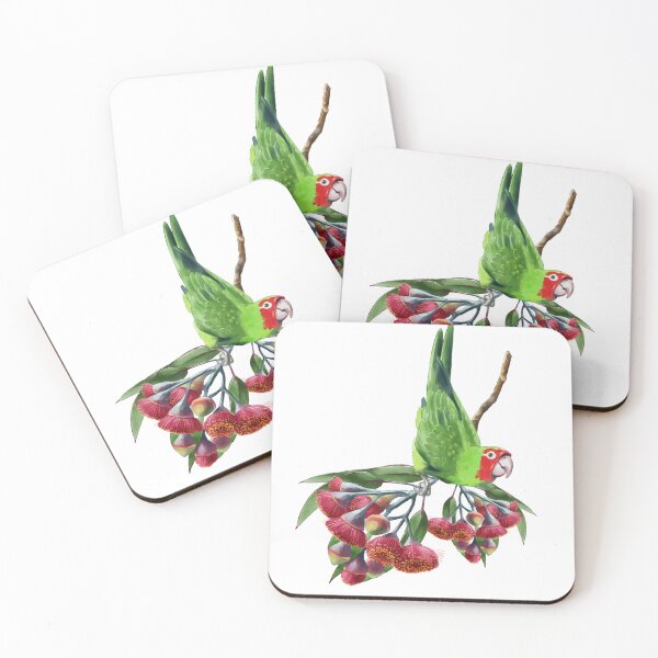Item preview, Colorful parrot perched on vibrant flowers in a natural setting during daylight hours designed and sold by Ms. Iryna.