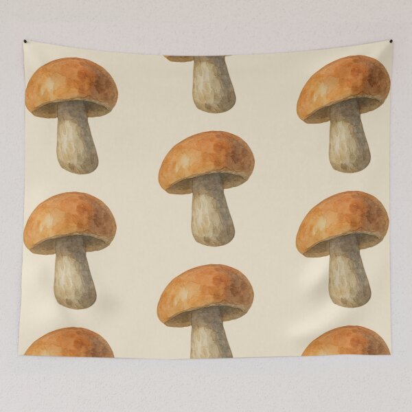 Item preview, Watercolor Illustration of a Porcini Mushroom designed and sold by Aakame.