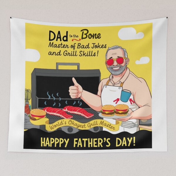 Item preview, Happy Father’s - Master of Grill Skills Poster designed and sold by nhk999.