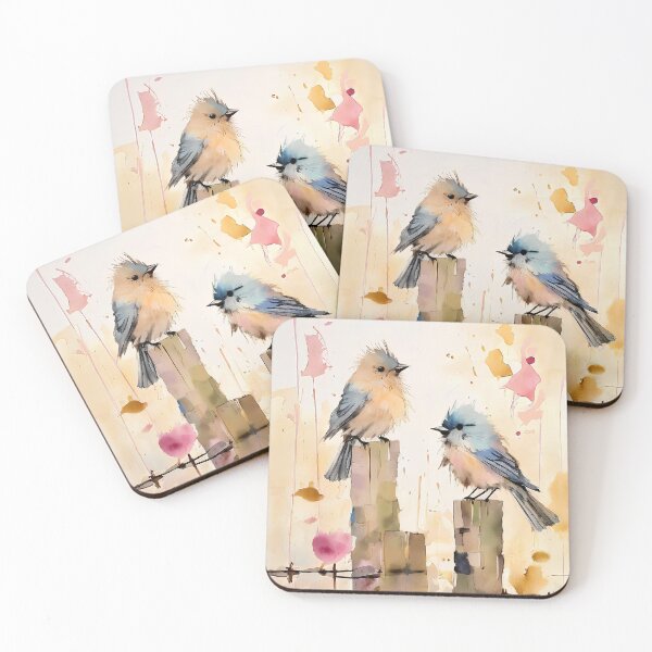 Item preview, Quirky Birds on the Fence designed and sold by ZipZapArt.