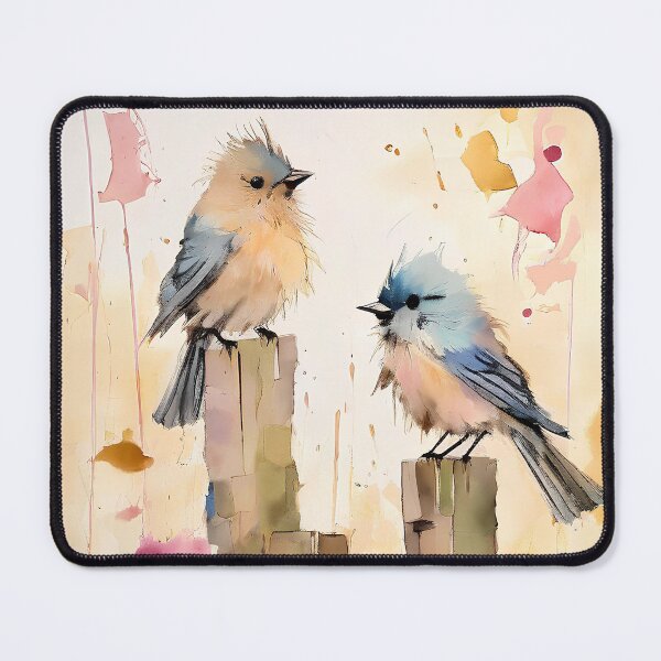 Item preview, Quirky Birds on the Fence designed and sold by ZipZapArt.