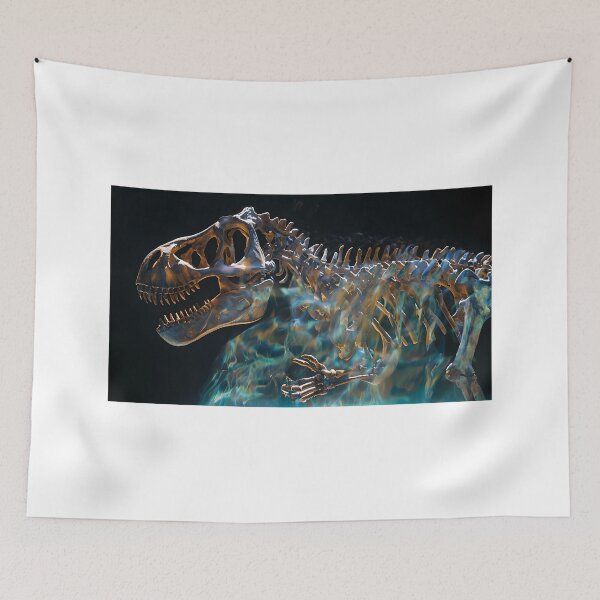 Item preview, Dramatic Side Profile Of A Skeleton T-Rex In Black designed and sold by MountAshDesigns.