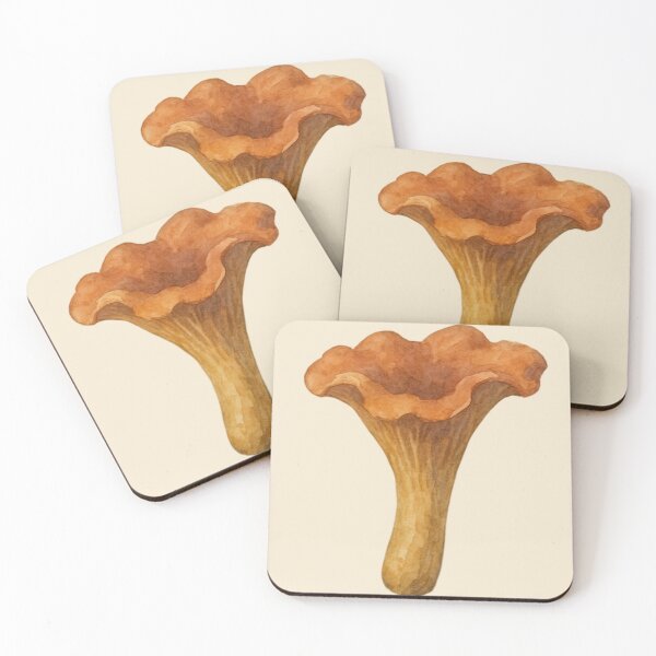 Item preview, Watercolor Illustration of a Chanterelle Mushroom designed and sold by Aakame.