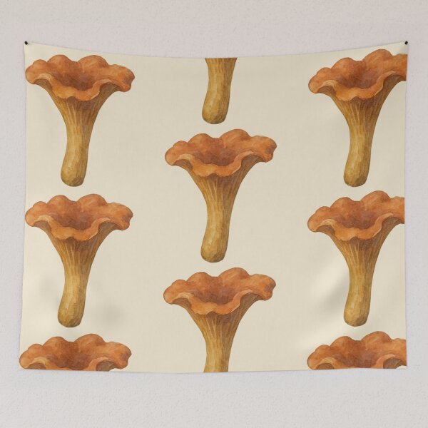 Item preview, Watercolor Illustration of a Chanterelle Mushroom designed and sold by Aakame.