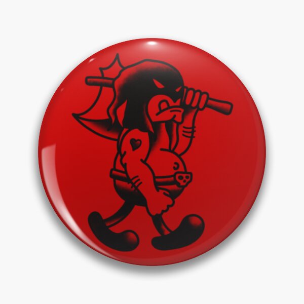 Item preview, Traditional Executioner Tattoo Flash Sticker designed and sold by BobCatchpole.