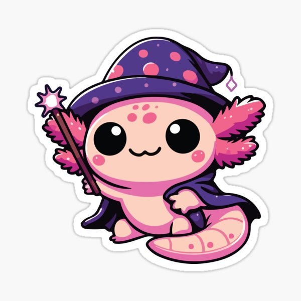 Item preview, Cute axolotl witch  designed and sold by BrownHorse90s.